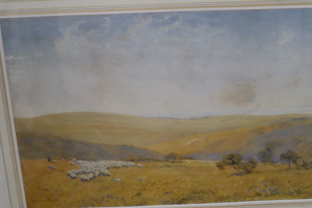 Robert Thorne Waite (1842-1935), watercolour, The Sussex Downs, signed, 36 x 53cm